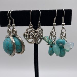 3 pairs of earrings